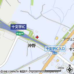 秋田県横手市十文字町梨木沖野周辺の地図