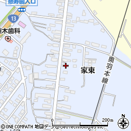 秋田県横手市十文字町梨木家東13周辺の地図