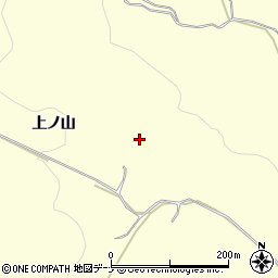 秋田県由利本荘市矢島町城内上ノ山周辺の地図
