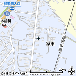 秋田県横手市十文字町梨木家東14周辺の地図