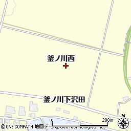秋田県横手市平鹿町醍醐釜ノ川西周辺の地図