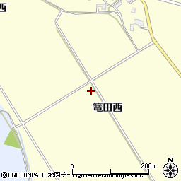 秋田県横手市平鹿町醍醐篭田西周辺の地図