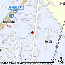 秋田県横手市十文字町梨木家東109周辺の地図