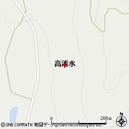 秋田県由利本荘市矢島町新荘（高清水）周辺の地図