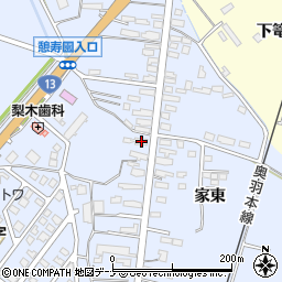秋田県横手市十文字町梨木家東108周辺の地図