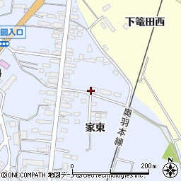 秋田県横手市十文字町梨木家東90周辺の地図