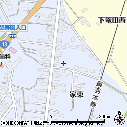 秋田県横手市十文字町梨木家東107-2周辺の地図