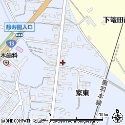 秋田県横手市十文字町梨木家東107周辺の地図