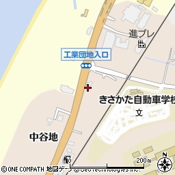 秋田県にかほ市象潟町中谷地周辺の地図