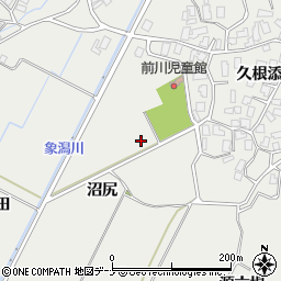 秋田県にかほ市前川沼尻周辺の地図