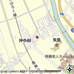 秋田県由利本荘市矢島町城内沖小田438-4周辺の地図