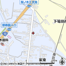 秋田県横手市十文字町梨木家東102周辺の地図