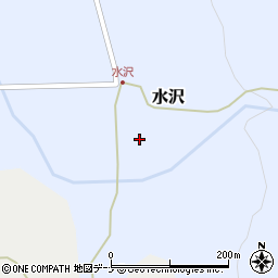 秋田県にかほ市水沢周辺の地図