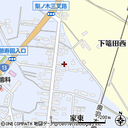 秋田県横手市十文字町梨木家東101周辺の地図