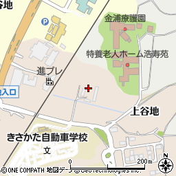 秋田県にかほ市象潟町上谷地周辺の地図