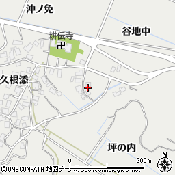 秋田県にかほ市前川坪の内周辺の地図