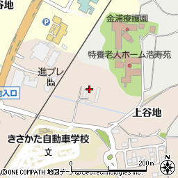 秋田県にかほ市象潟町（上谷地）周辺の地図