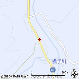 秋田県横手市山内南郷寒沢口周辺の地図
