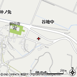 秋田県にかほ市前川谷地中周辺の地図