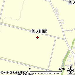 秋田県横手市平鹿町醍醐釜ノ川尻周辺の地図