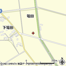 秋田県横手市平鹿町醍醐篭田周辺の地図