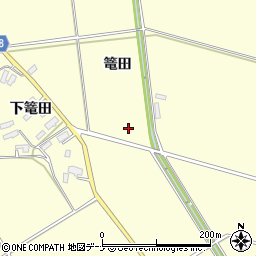 秋田県横手市平鹿町醍醐（篭田）周辺の地図