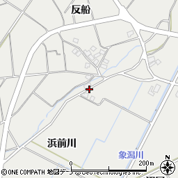 秋田県にかほ市前川（浜前川）周辺の地図