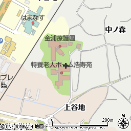 秋田県にかほ市前川中ノ森周辺の地図