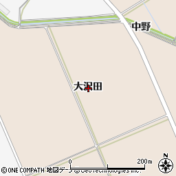 秋田県横手市十文字町鼎大沢田周辺の地図