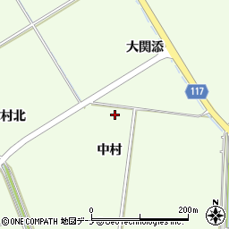 秋田県横手市十文字町上鍋倉中村周辺の地図