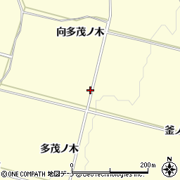 秋田県横手市平鹿町醍醐多茂ノ木周辺の地図