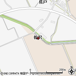 秋田県横手市十文字町鼎乾沢周辺の地図