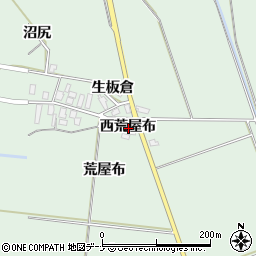 秋田県横手市十文字町植田西荒屋布周辺の地図