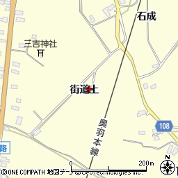 秋田県横手市平鹿町醍醐街道上42周辺の地図