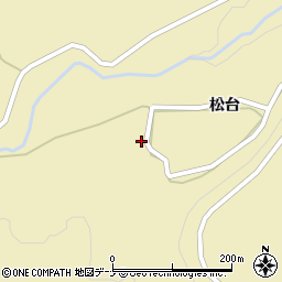 秋田県由利本荘市東由利黒渕松台102周辺の地図