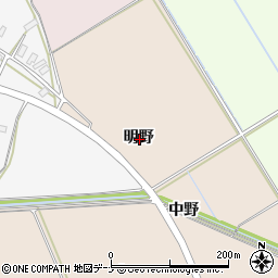 秋田県横手市十文字町鼎明野周辺の地図