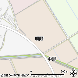 秋田県横手市十文字町鼎（明野）周辺の地図