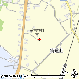 秋田県横手市平鹿町醍醐街道上33周辺の地図