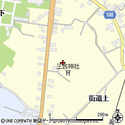 秋田県横手市平鹿町醍醐街道上周辺の地図