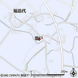 秋田県由利本荘市矢島町立石悪戸周辺の地図