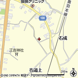 秋田県横手市平鹿町醍醐石成55周辺の地図