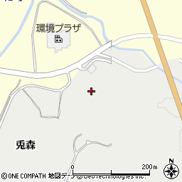 秋田県にかほ市前川兎森周辺の地図