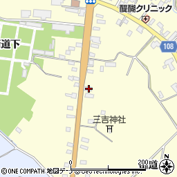 秋田県横手市平鹿町醍醐街道上84周辺の地図