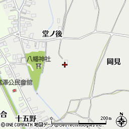 秋田県横手市十文字町十五野新田沢見周辺の地図