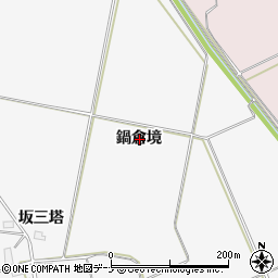 秋田県横手市十文字町越前鍋倉境周辺の地図