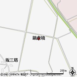 秋田県横手市十文字町越前（鍋倉境）周辺の地図