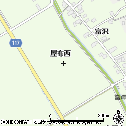 秋田県横手市十文字町上鍋倉屋布西周辺の地図