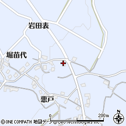 秋田県由利本荘市矢島町立石岩田表1周辺の地図