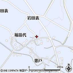 秋田県由利本荘市矢島町立石岩田表6周辺の地図