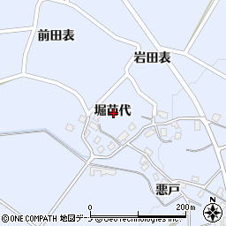 秋田県由利本荘市矢島町立石堀苗代周辺の地図